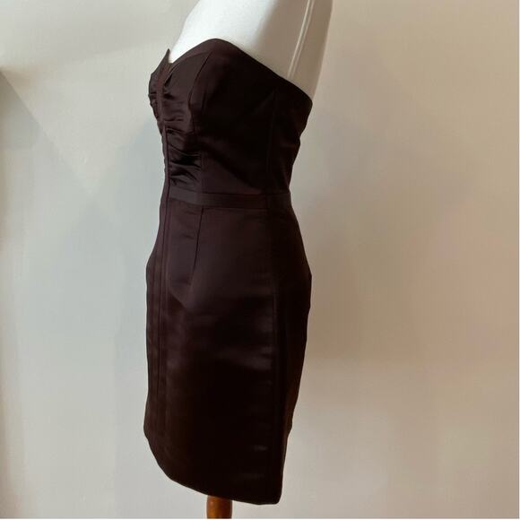 Strapless Dress 6 Formal Cocktail Silk Fall Wedding $495 Holiday Party Y2K Style - Picture 8 of 16
